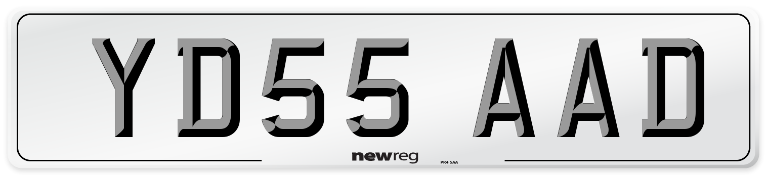 YD55 AAD Number Plate from New Reg
